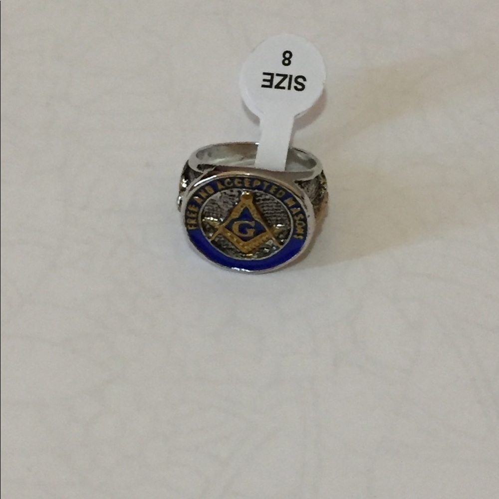 Masonic stainless steal ring size 8